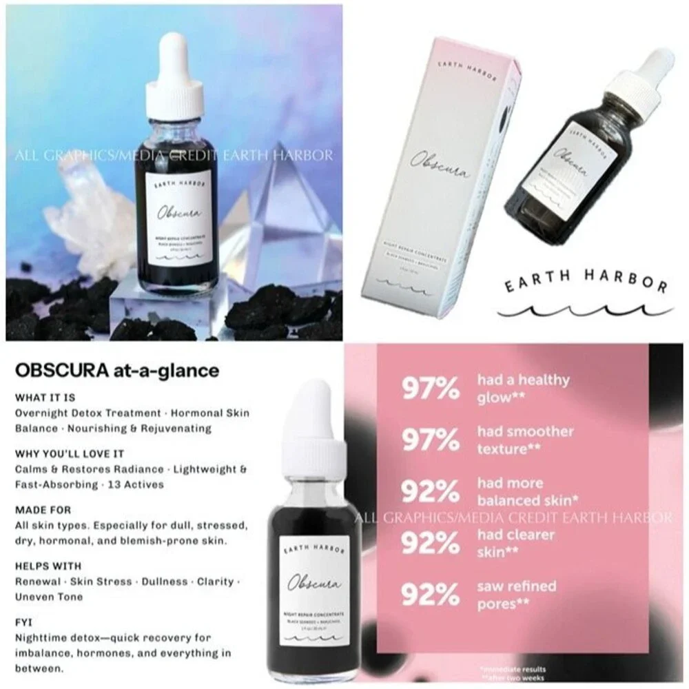 BNIB Earth Harbor OBSCURA Night Repair Concentrate Lightweight Dry Oil